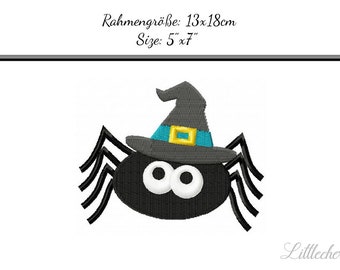 Embroidery Design Spider with hat 5'x7' - DIGITAL DOWNLOAD PRODUCT