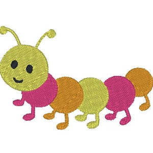 Embroidery Design Caterpillar 4'x4' - DIGITAL DOWNLOAD PRODUCT