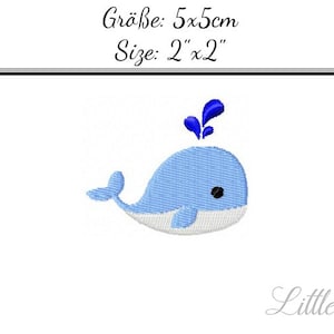 Embroidery Design Whale no3 2&#39;x2&#39; - DIGITAL DOWNLOAD PRODUCT