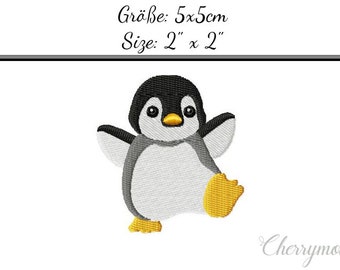 Embroidery Design Waddle Penguin 2.4'x2.4' - DIGITAL DOWNLOAD PRODUCT