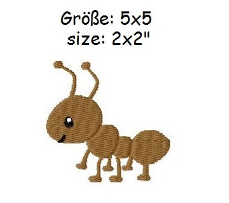 Fichier de broderie Ant 5 x 5 SOFORTDOWNLOAD image 1