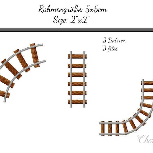 Embroidery Design Railways 2'x2' - DIGITAL DOWNLOAD PRODUCT