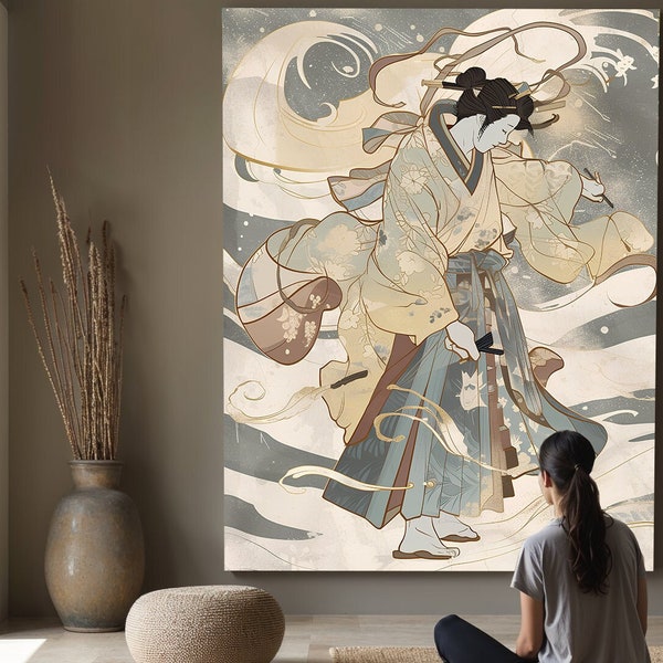 Japandi Style Digital Art Print: Minimalist Scandinavian-japanese Wall ...