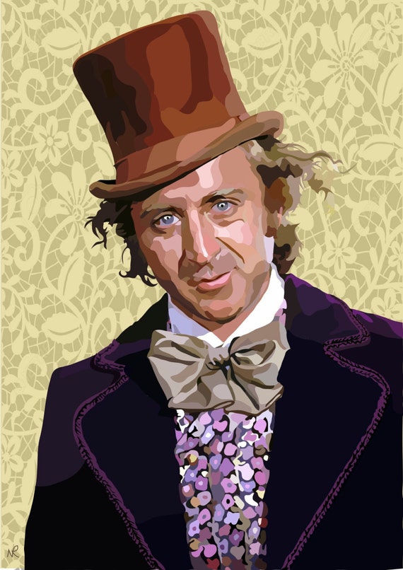 Gene Wilder Willy Wonka Digital Art Print Etsy