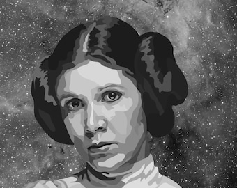 Princess Leia Digital Art Print....