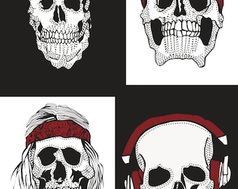 Skulls Digital Art Print....