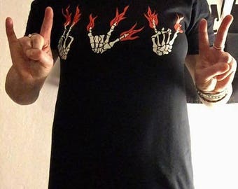 Peace Love Rock T-shirt XL