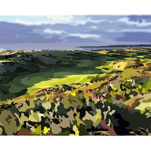 Royal Aberdeen Golf Course 2nd Hole Digital Art Print....