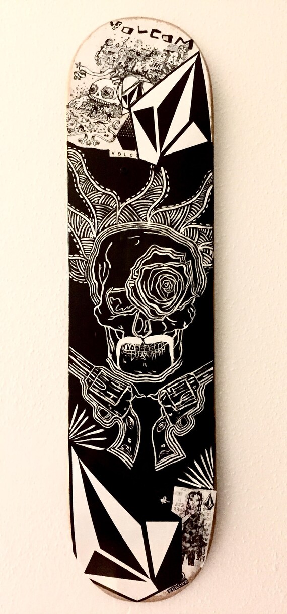 painted broken Skate Deck.... Etsy