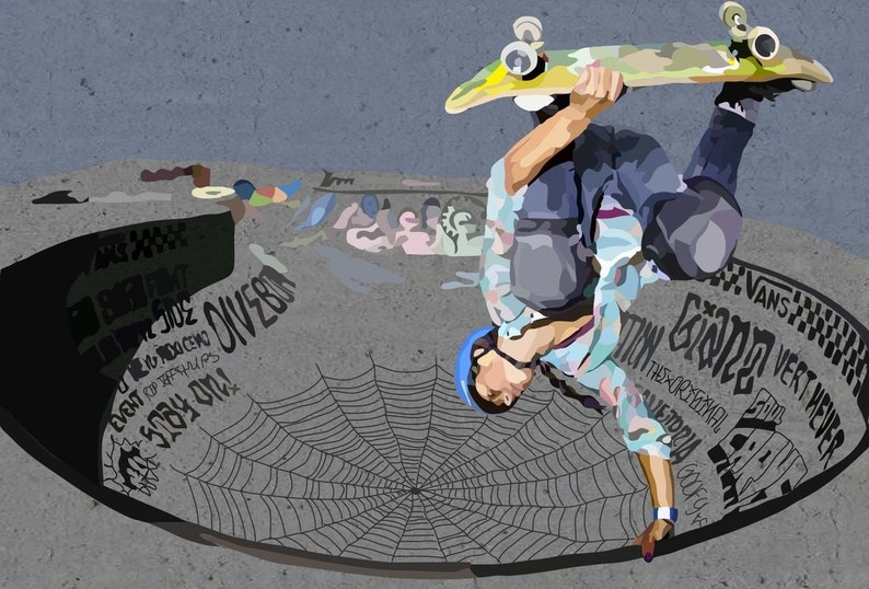 Lizzie Armanto Skater Handplant digital art print image 1