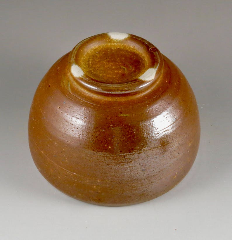 Unique Gift Brown and Red Stoneware Soda Fired Bowl Serving Bowl Birthday Gift 111731