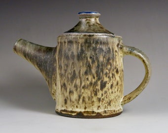 Cream and Black Stoneware Soda Fired Teapot, Unique Gift, Birthday Gift 62350