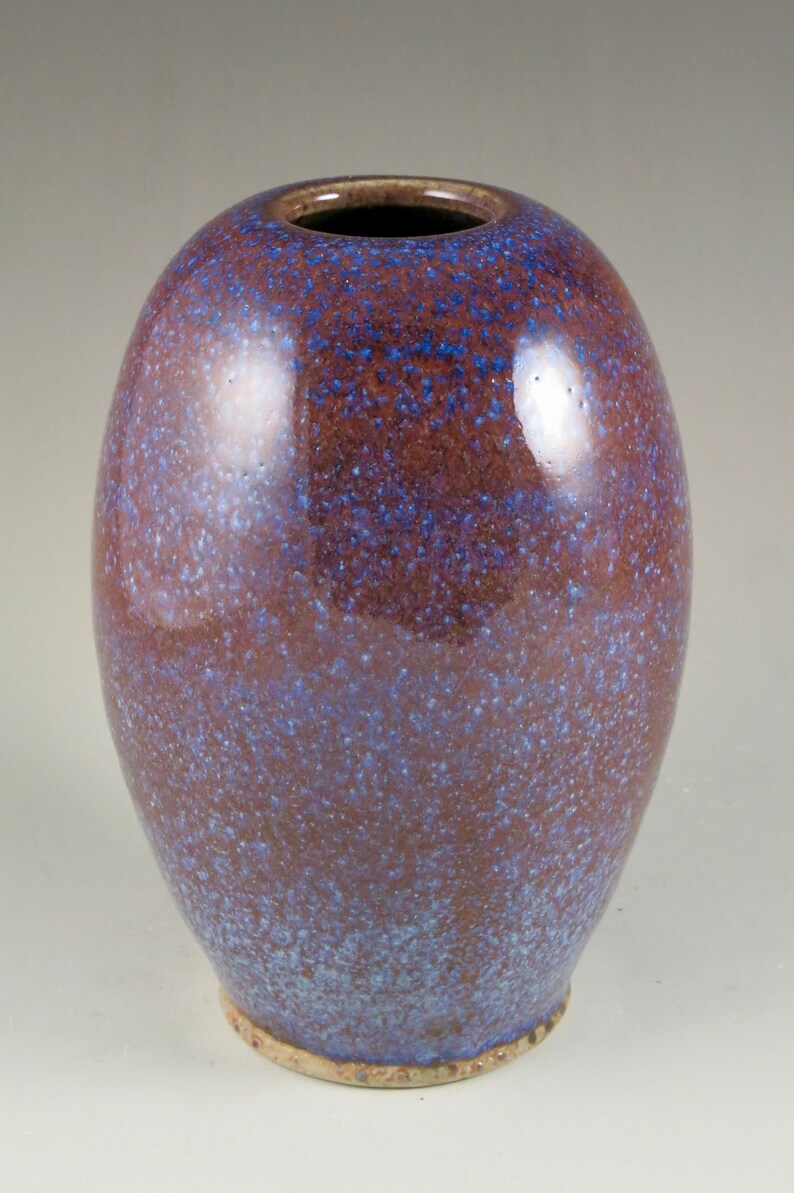 Birthday Gift Wedding Gift  22125 Unique Gift Blue and Red Gas Fired Stoneware Vase