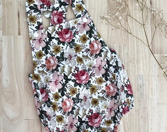 Baby girl romper in floral, playsuit