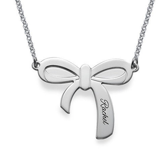 etsy bow necklace