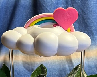 Send Someone Love - Original Dripping Rain Cloud + Pink Heart Charm + Pastel Rainbow Charm