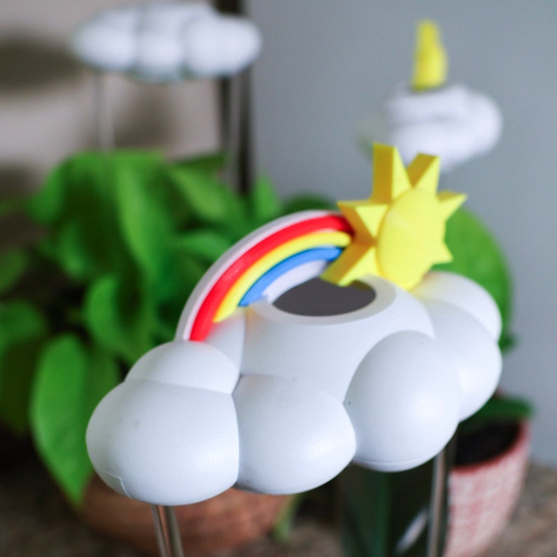 Original Dripping rain cloud by THE CLOUD MAKERS with rainbow and sun charms
