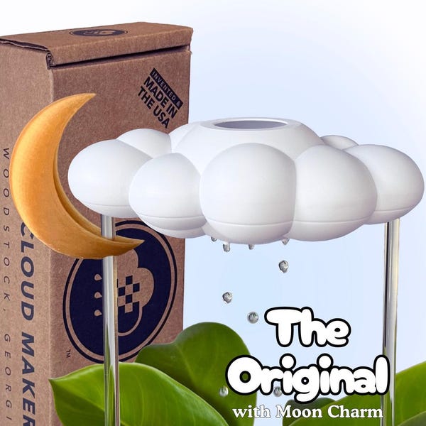 Nube de lluvia original para plantas con dije de luna