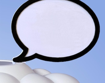 Trocken abwischbare Sprechblasen-Charm für tropfende Regenwolken