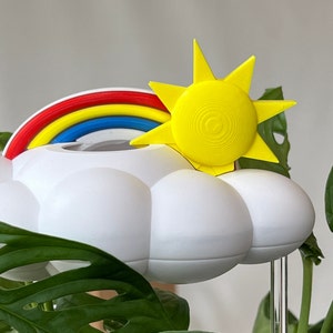 Original Dripping rain cloud by THE CLOUD MAKERS with rainbow and sun charms