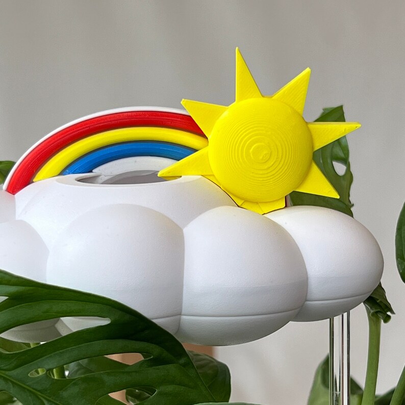 Original Dripping rain cloud by THE CLOUD MAKERS with rainbow and sun charms