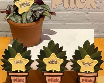 Decoraciones para plantas impresas en 3D de Superlative Plant Plicks