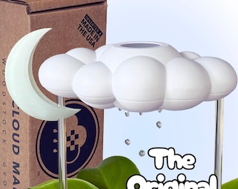 Original Dripping Rain Cloud for plants with Glow in the Dark Moon Charm