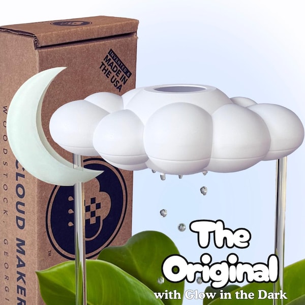 Nube de lluvia original para plantas con amuleto de luna que brilla en la oscuridad