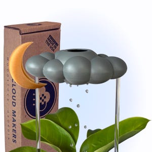 Stormy Dripping Rain Cloud for plants with Moon Charm