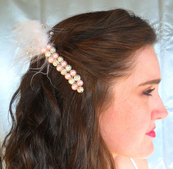 Bella Wedding Hair Fascinator Pearl Hair Fascinator Weddding Etsy