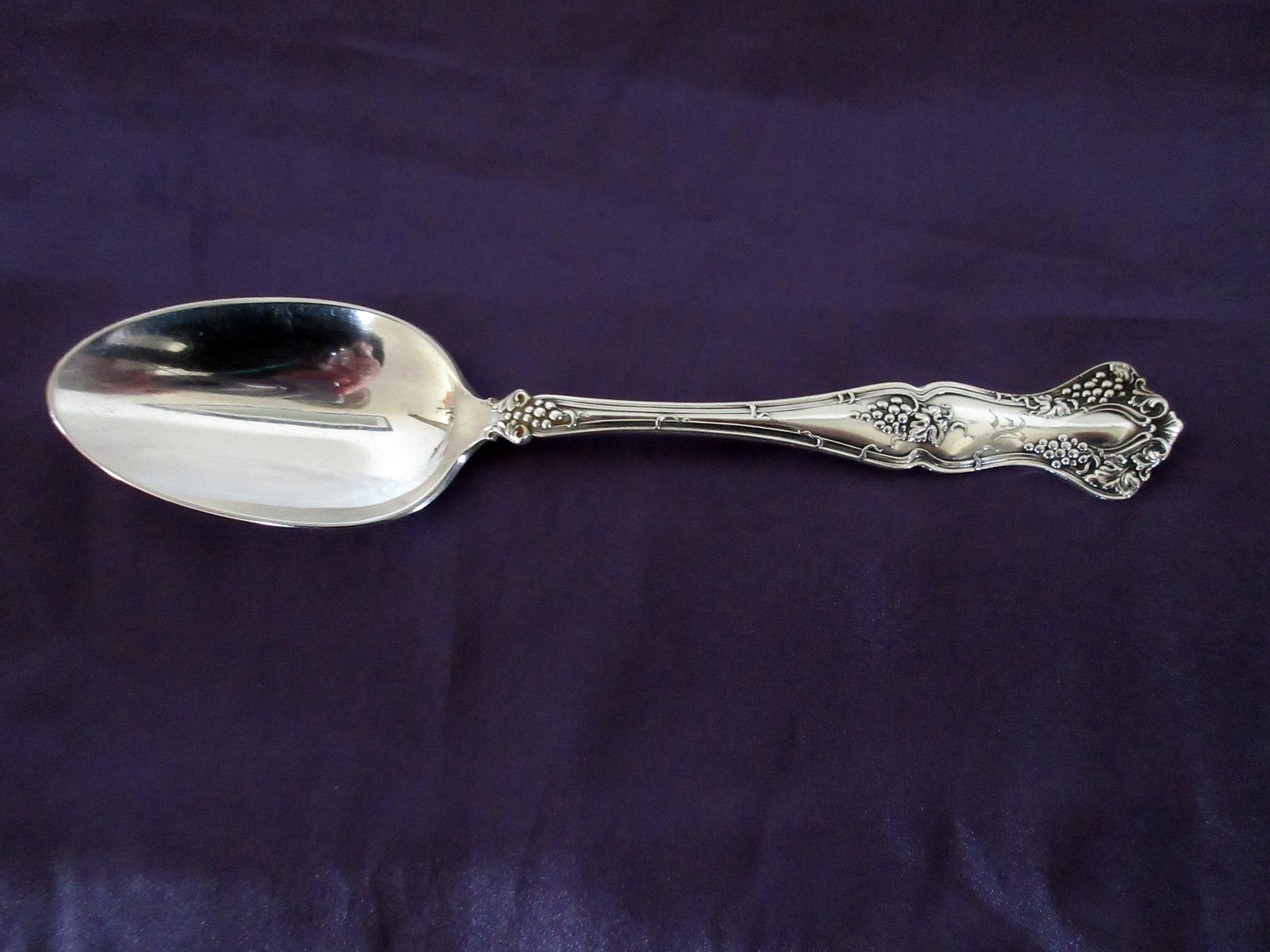 アンティーク シルバープレート ソリッド サービング スプーン