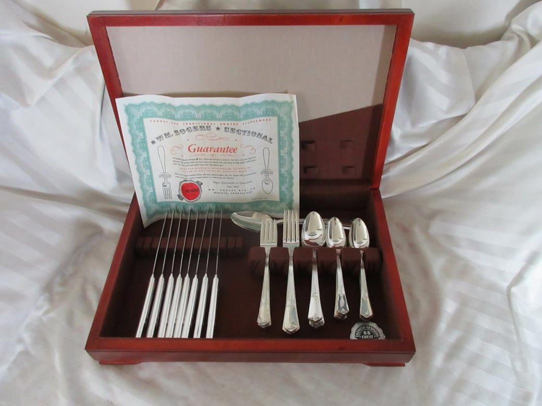 50 Pcs Ser/8 Wm Rogers/international Silverplate Flatware Elegant