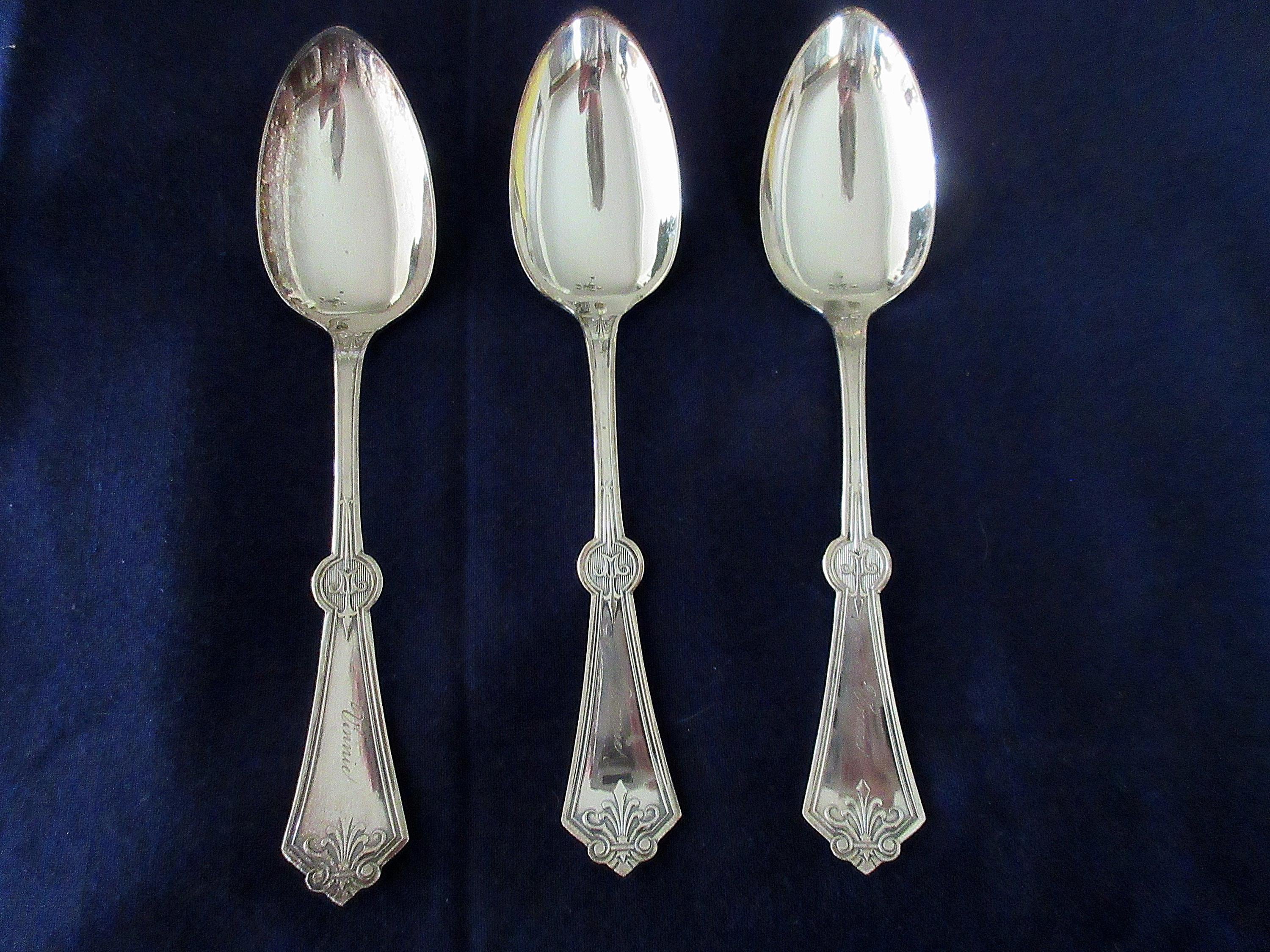 アンティーク 1870 年代 シルバープレート サービング/L スープ