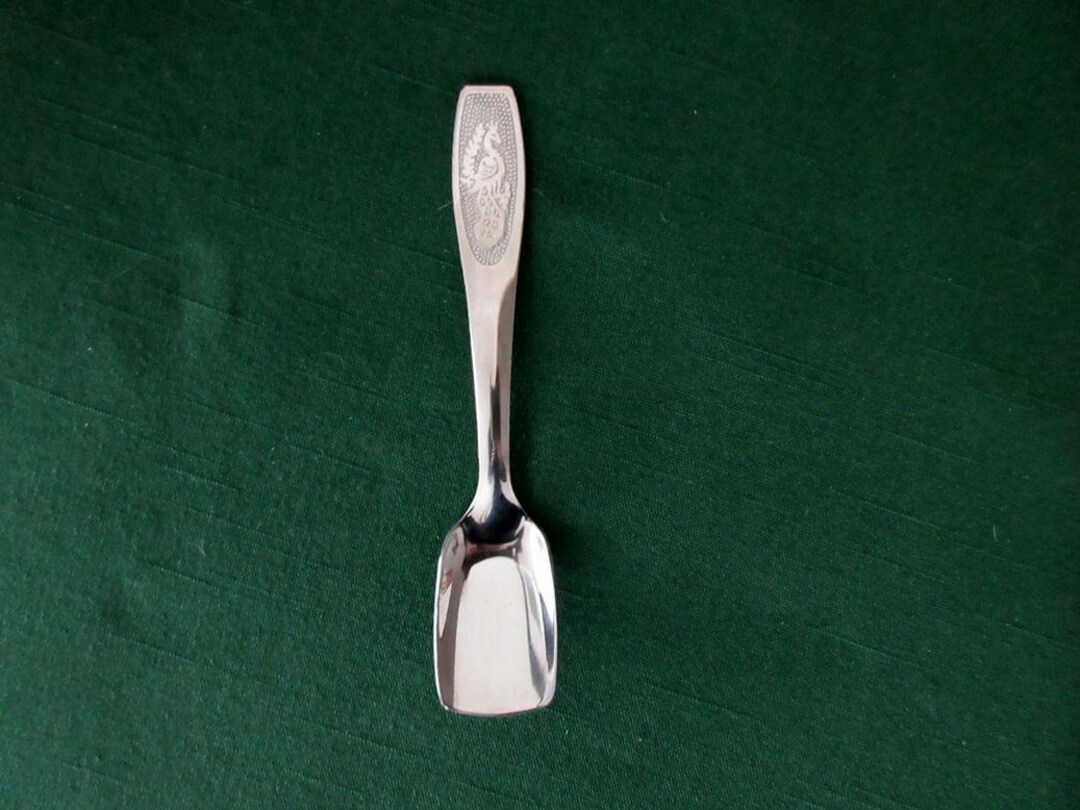 Stainless Sugar Spoon/shovel Marked KK Glossy Pattern With Embossed ...