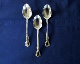 3 Soup Spoons Cambridge TRIPOLI II SAND Stainless Satin 7 3/4" 