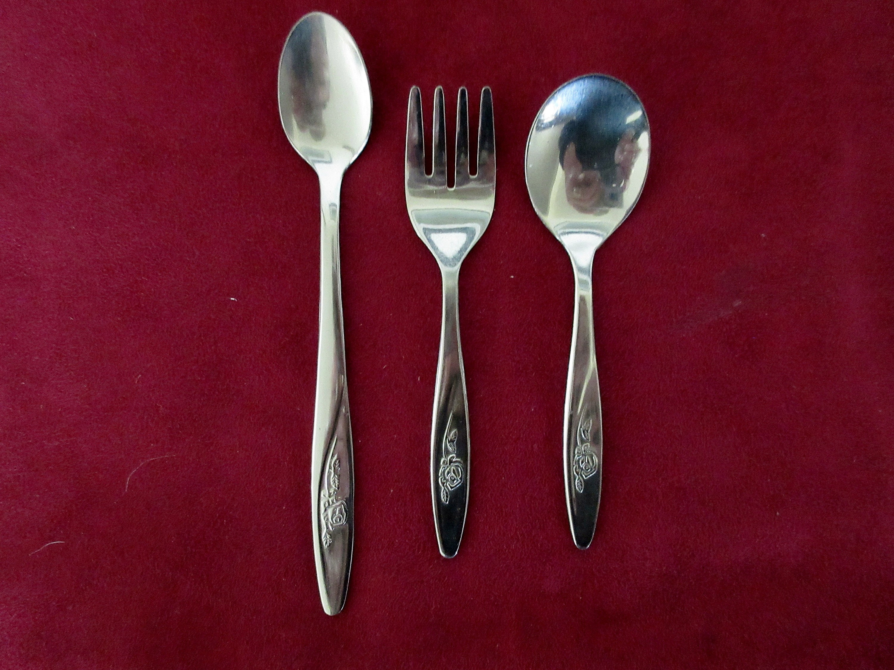 Baby Toddler Enchantment 1952 Fork Spoon Infant Feeding Vintage Silver -  Ruby Lane