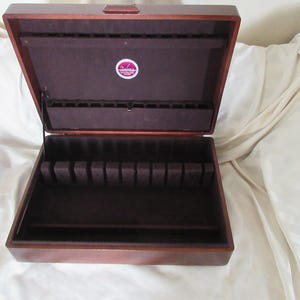 Deluxe Vtg Deco Styled NAKEN'S Dovetailed Wooden SILVERWARE/Flatware Box CHEST 4 Sterling Silverplate or Stainless Holds Ser/12 Good Cond!