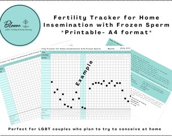 LGBT Fertility Tracking Chart for At-Home Insemination with Frozen Sperm