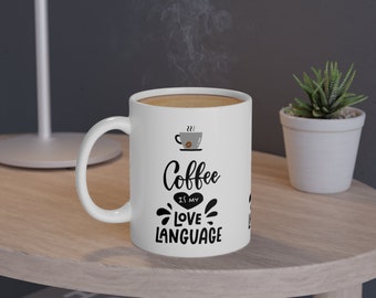 Ceramic mug COFFEE LOVE - breakfast - break - mug 11oz