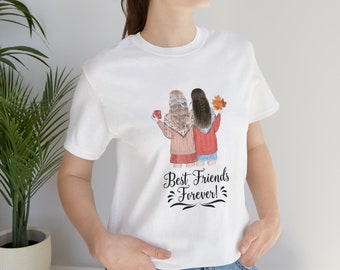 Unisex t-shirt, gift idea T-shirt, clothing - BEST FRIENDS FOREVER.