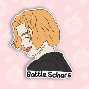 Battle Scars Sticker, Twilight Inspired Vinyl Decal, Jasper Movie Fan Art