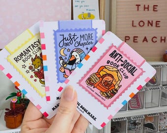 Magnetic Stamp Bookmark, Pastel Spring Book Lovers Gift