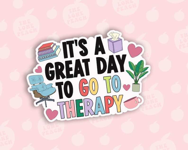 Therapy Humor Sticker, Mental Health Vinyl Decal image 1