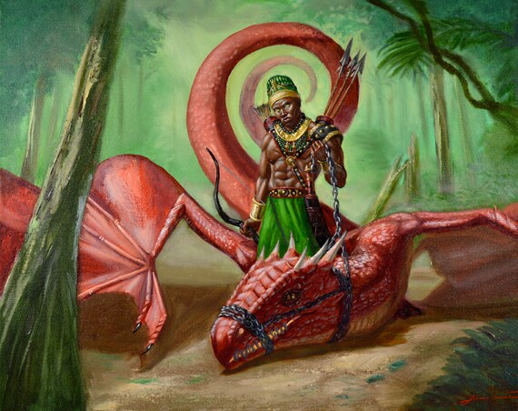 Oxossi The Dragon Tamer Etsy