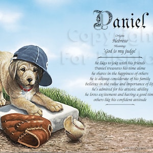 First Name Meaning Personalized Print Child Name Meaning Print with Character Traits Printed ready to Frame - Wall Plaque Great Gift idea!