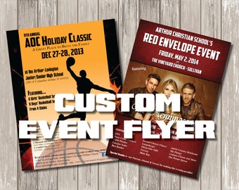 Custom Event Poster Flyer Design  - Custom Event Flyer Print - Graphic Design Print Poster