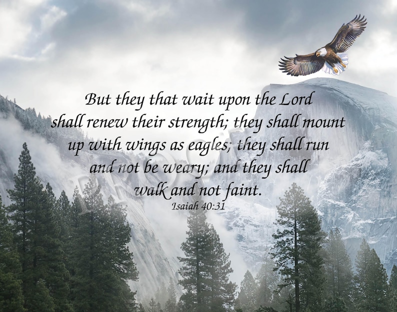 Inspirational Scripture Print - Instant Digital Download - They That ...