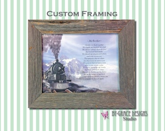 Custom Framing - Frame Add-on for your Prints - Wood Frames - Metal Frames - Plastic Frames Rustic Barn Wood Frames