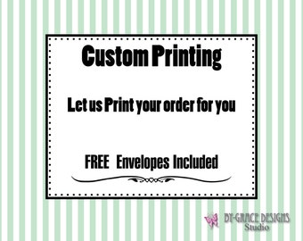 Custom Printing - Cards with  FREE Envelopes included - Print your design or ours - Custom card design printing