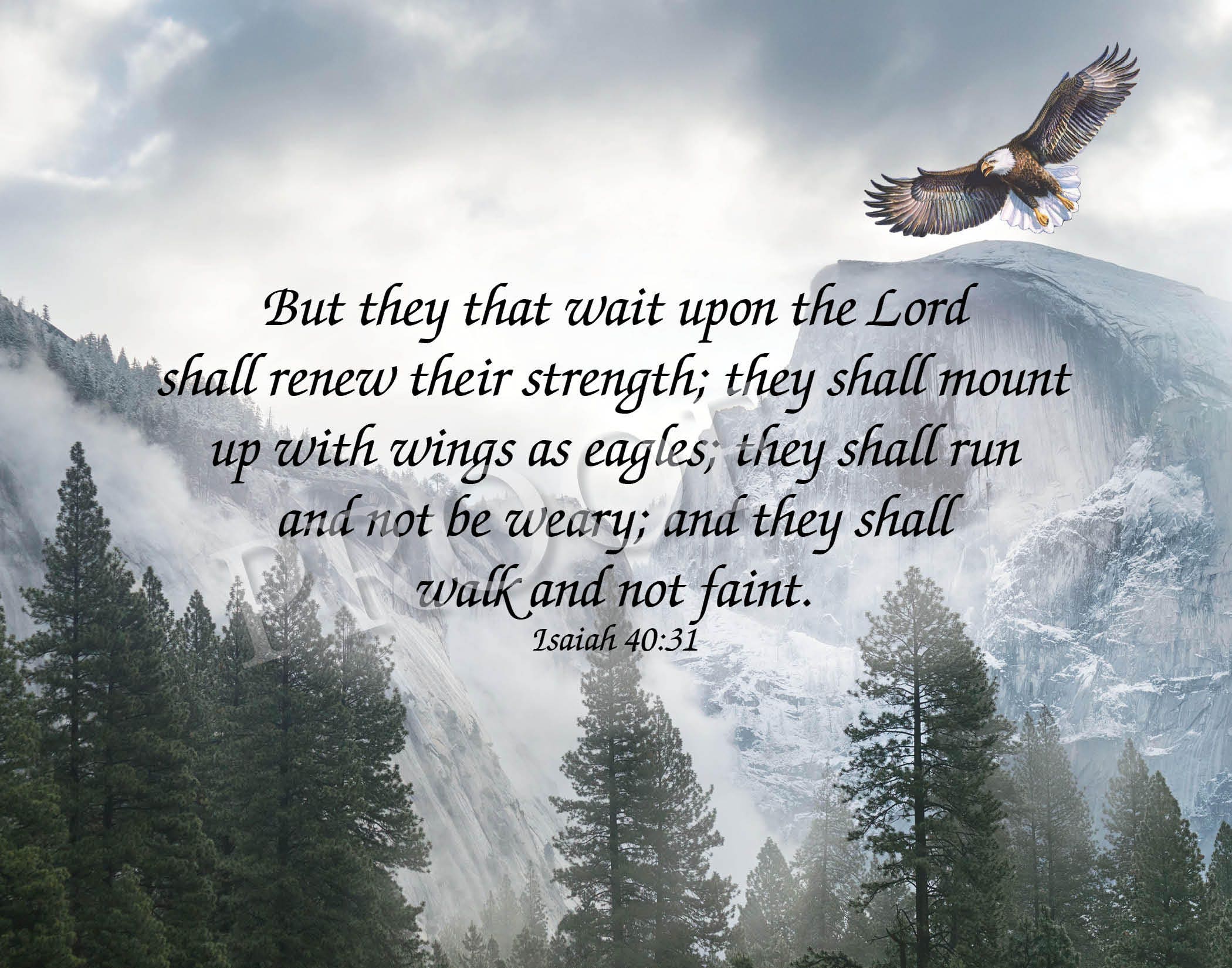Inspirational Scripture Print They That Wait Upon the Lord | Etsy